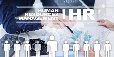 Human resource management, HR, recruitment, leadership and teambuilding. Business and technology concept.